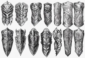 Arm sleeve armor tattoo idea
