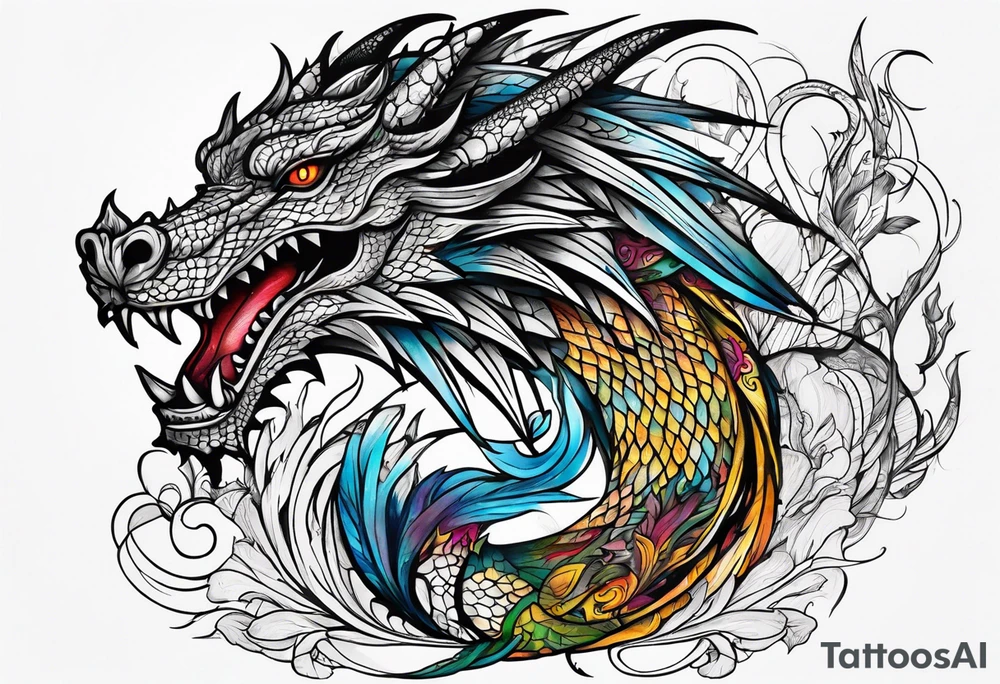 Game of thrones style dragon tattoo idea