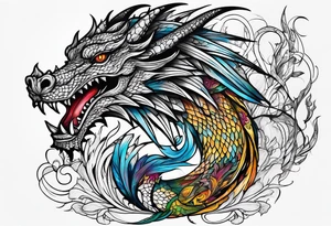 Game of thrones style dragon tattoo idea