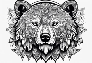 Snow bear warrior tattoo idea