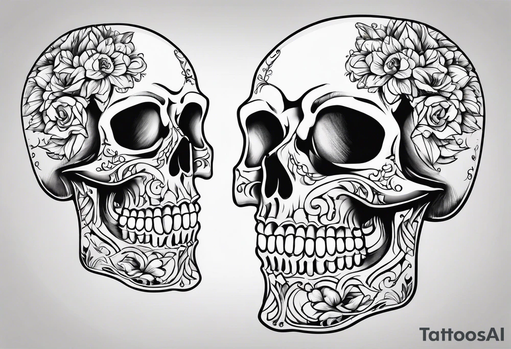 simple skeleton tattoo idea