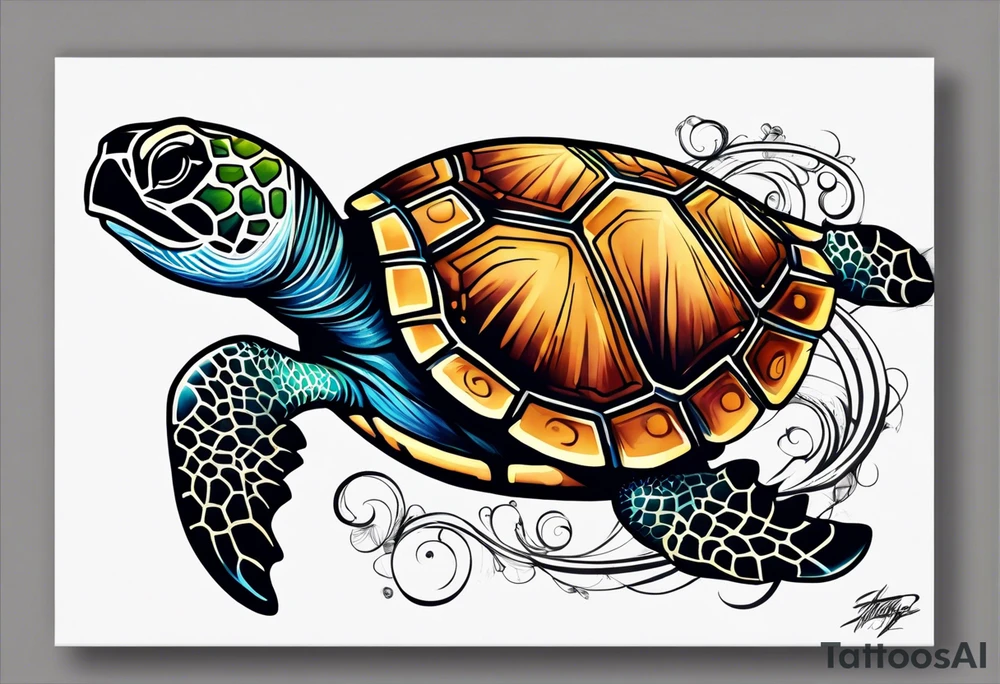 small seaturtle
 tattoo tattoo idea