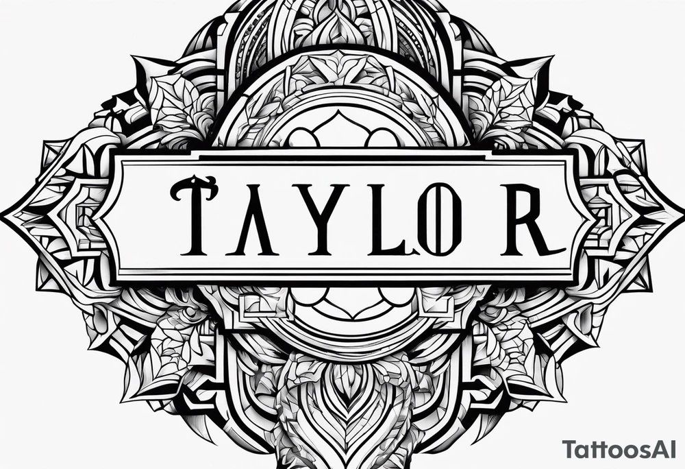 Taylor last name tattoo idea