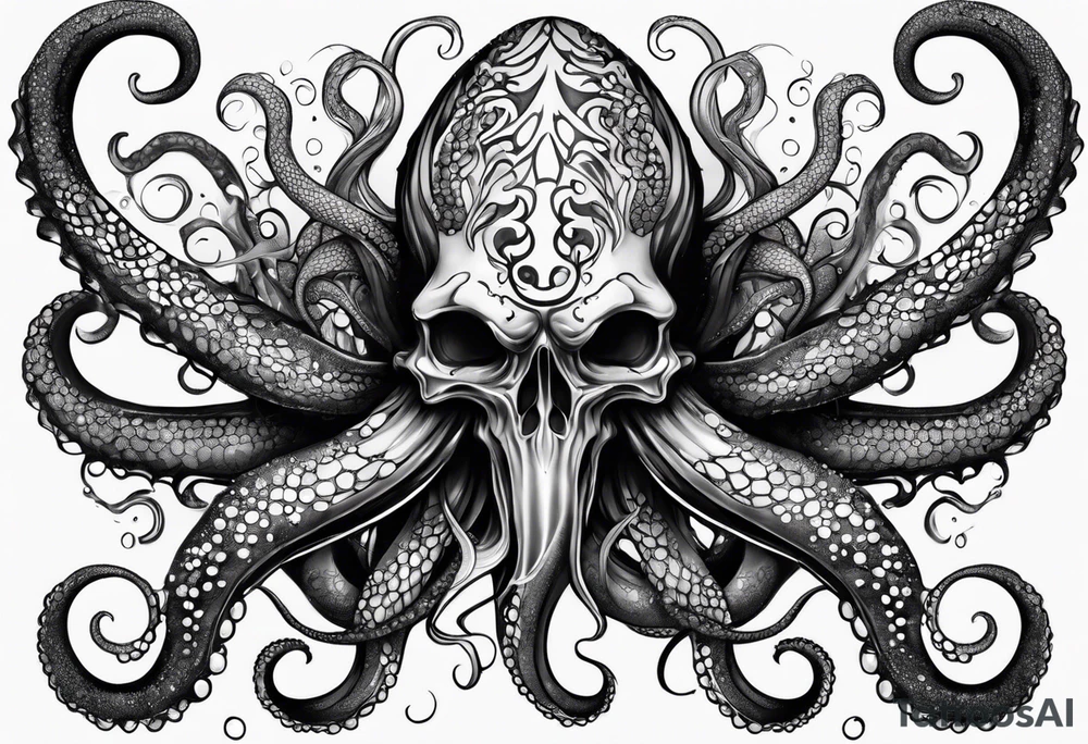 tentacles realistic tattoo idea