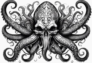 tentacles realistic tattoo idea