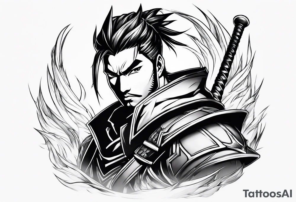 league of legends yasuo simple tattoo idea