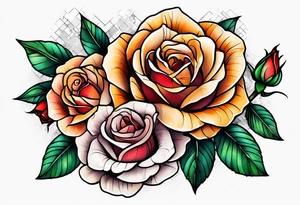 Roses on shoulders tattoo idea