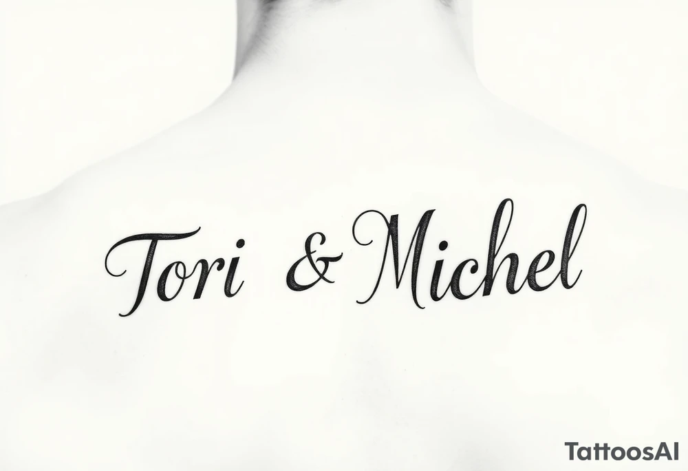 The names Tori and Michael in one tattoo tattoo idea