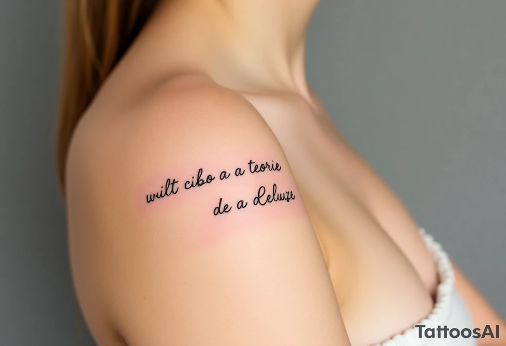uma tatuagem que expresse a teoria de Deleuze tattoo idea