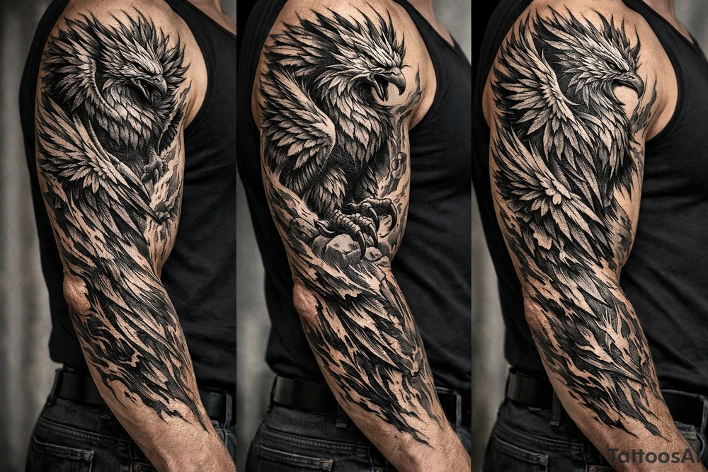 A phoenix tattoo idea