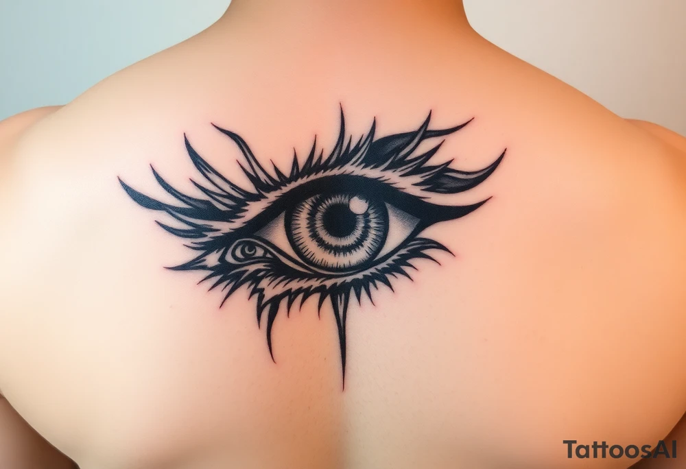 Powerful eye tattoo idea