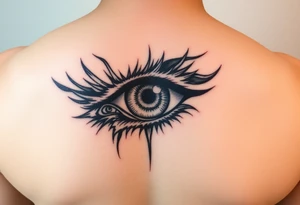 Powerful eye tattoo idea