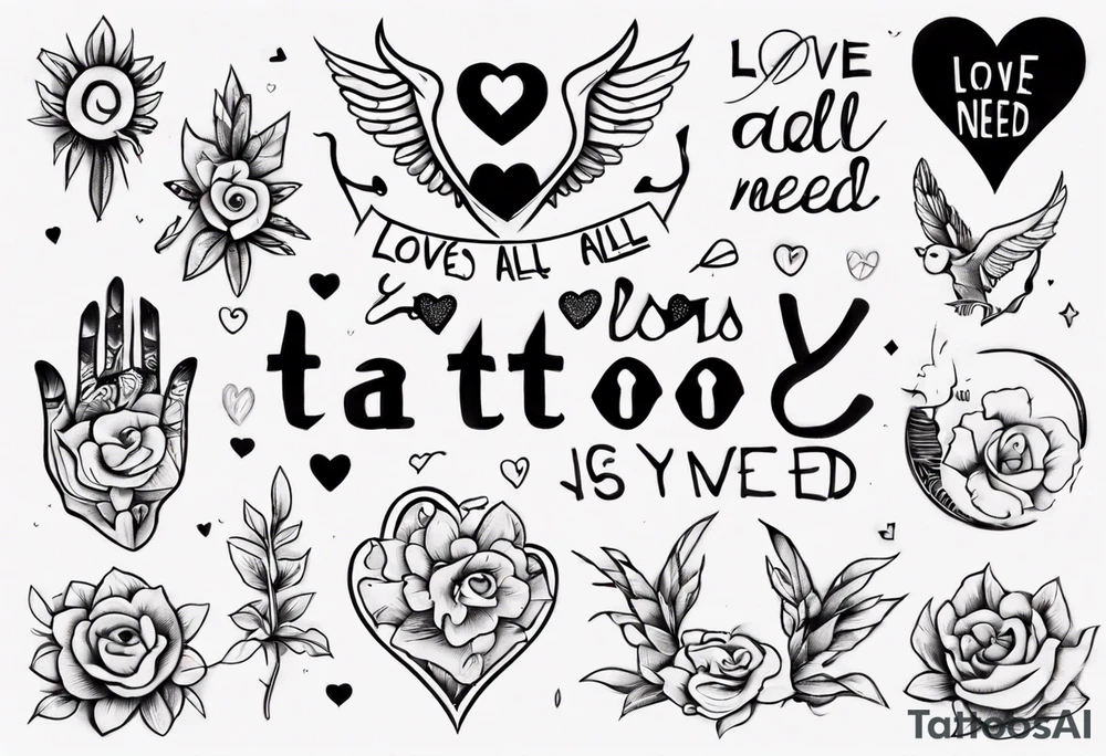 Love is all you need tattoo idea