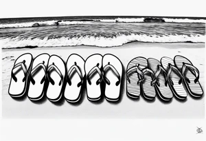 Keep it simple. A pair of redwings next to a pair of flip flops on the Beach. tattoo idea