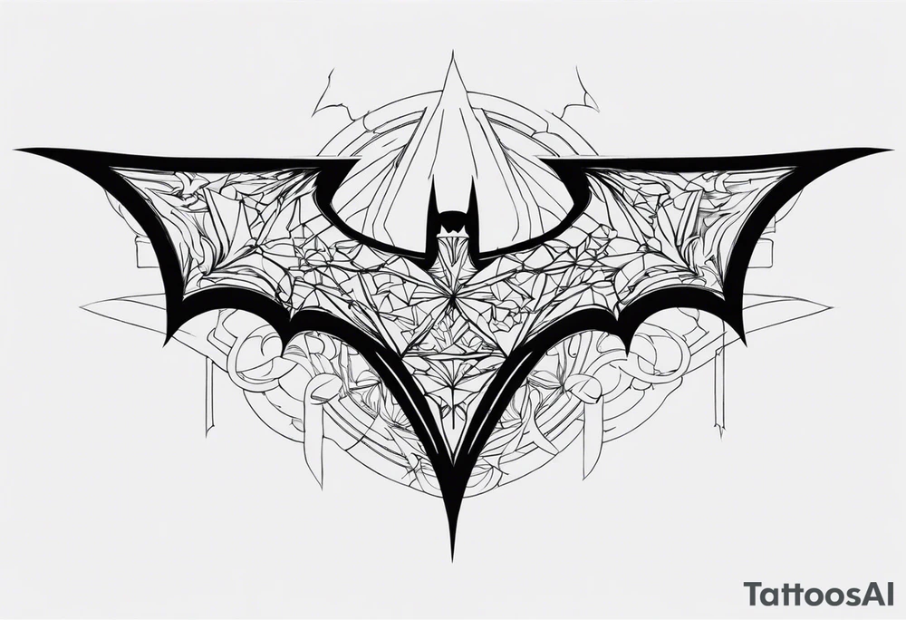 Cyber sigilism batman symbol tattoo idea
