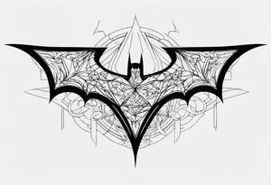 Cyber sigilism batman symbol tattoo idea