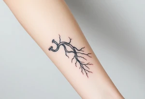 wide System of pipes that transitions and transforms at the end into thick, widespread 
veins of forearm tattoo idea