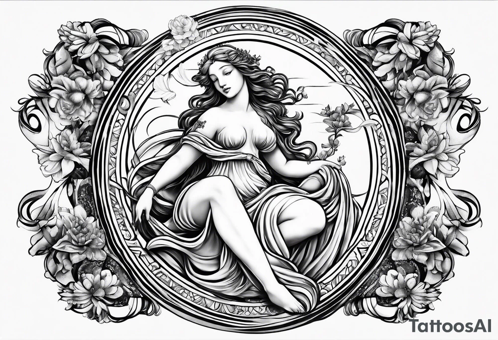 Goddess Venus full body tattoo idea