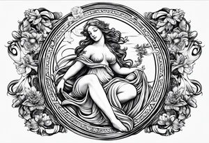 Goddess Venus full body tattoo idea