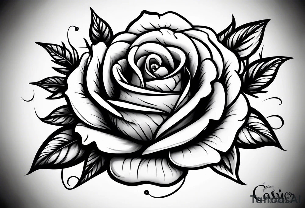 A rose without the leaves around it tattoo idea