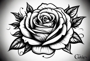 A rose without the leaves around it tattoo idea
