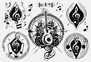 God, music tattoo idea