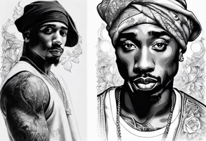 2pac as a sleeve tattoo idea