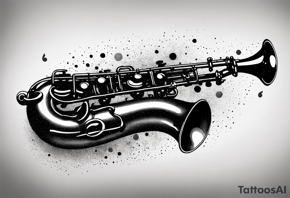 saxophone music notese tattoo idea