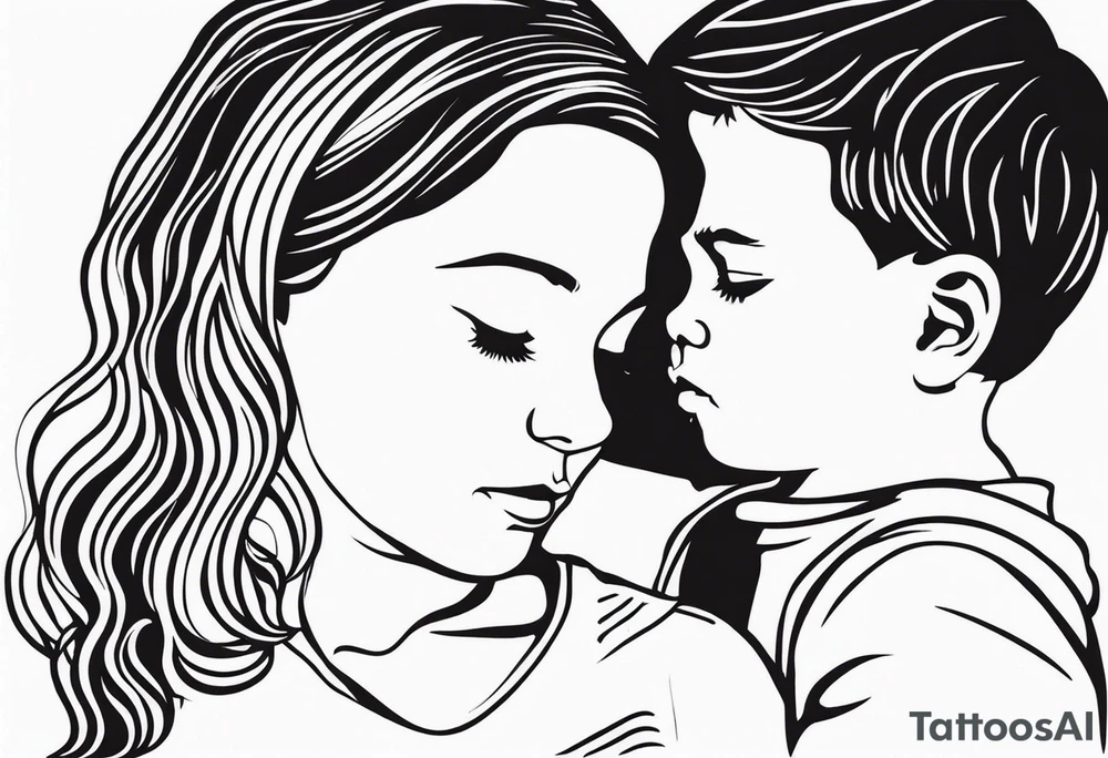 dots to represent two children a mother and father tattoo idea