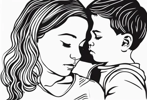 dots to represent two children a mother and father tattoo idea