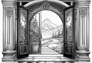 Doorway to another world tattoo idea