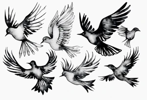 tattoo with birds flying free tattoo idea