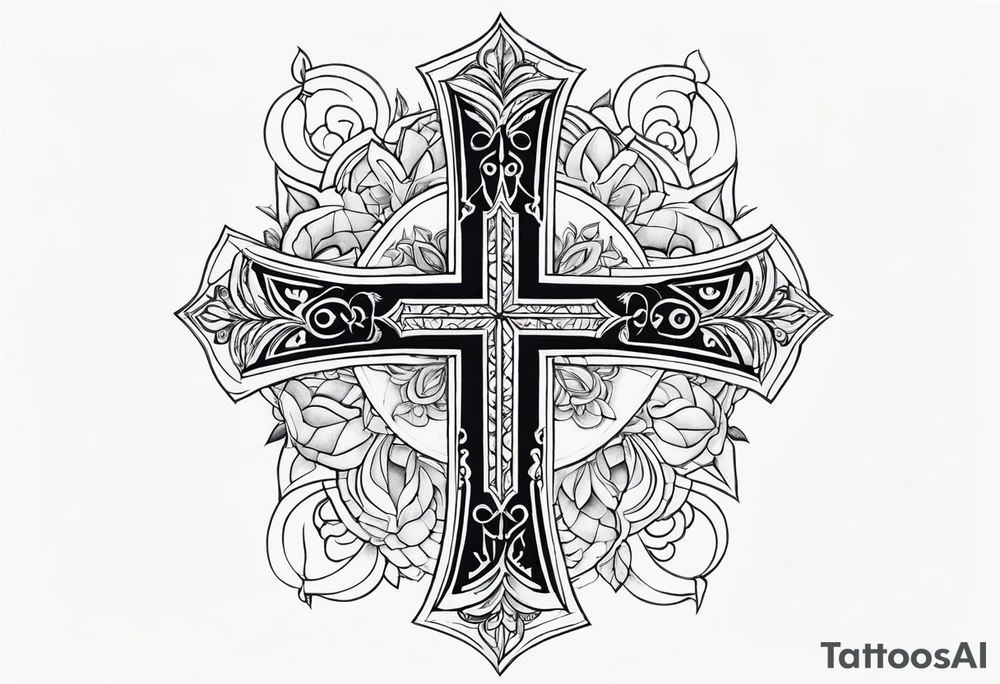 ank cross tattoo idea