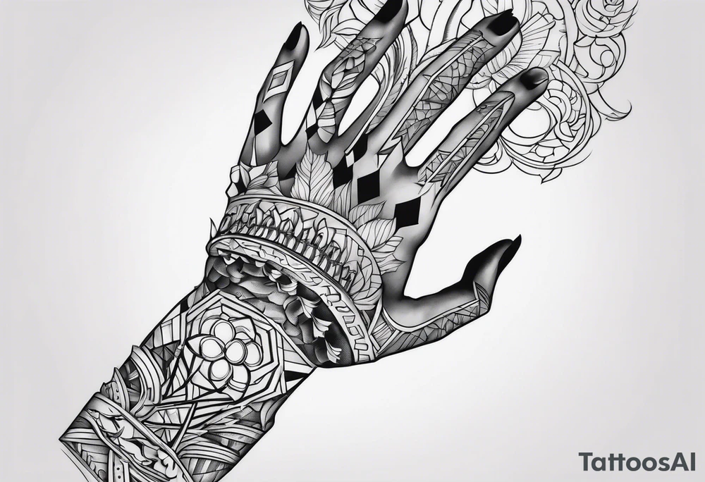 Skeleton of a hand tattoo idea