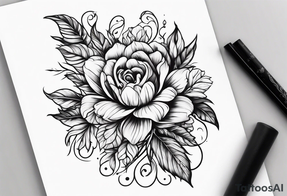Floral Space Spine Tattoo tattoo idea