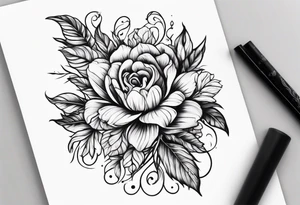 Floral Space Spine Tattoo tattoo idea
