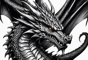 Dark dragon time tattoo idea
