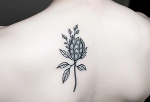 herbal tattoo on the ear (helix) tattoo idea