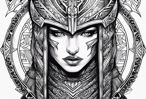 a battle hardened warrior tattoo idea