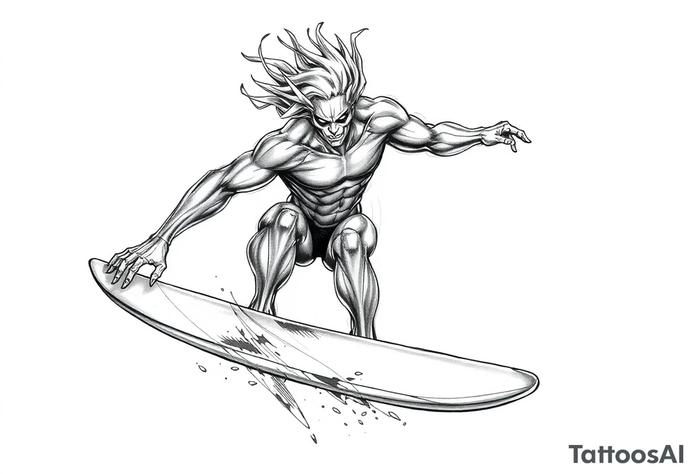 silver surfer max aura tattoo idea