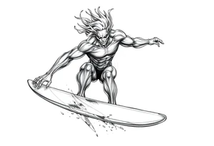 silver surfer max aura tattoo idea