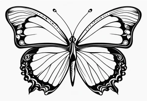 Butterfly: “A vibrant butterfly with colorful wings, resting on a flower, showcasing transformation and beauty.” tattoo idea