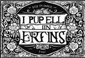 i put a spell on you in old english tattoo idea