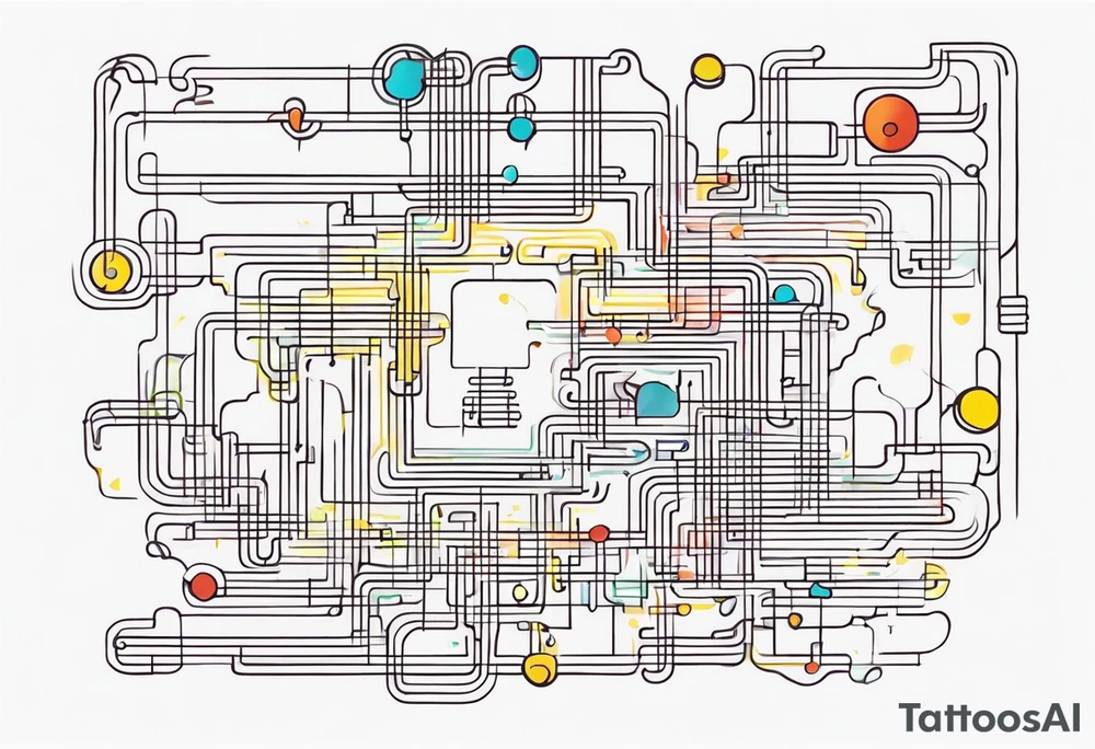 Puzzle piece with circuits tattoo idea