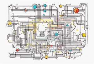 Puzzle piece with circuits tattoo idea