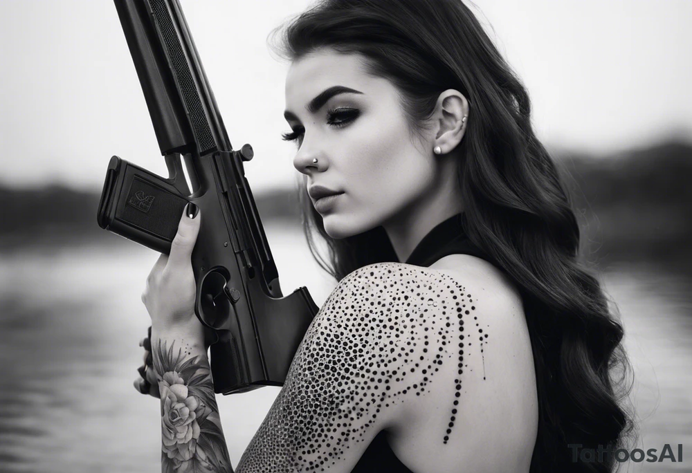 girl with a shotgun tattoo idea
