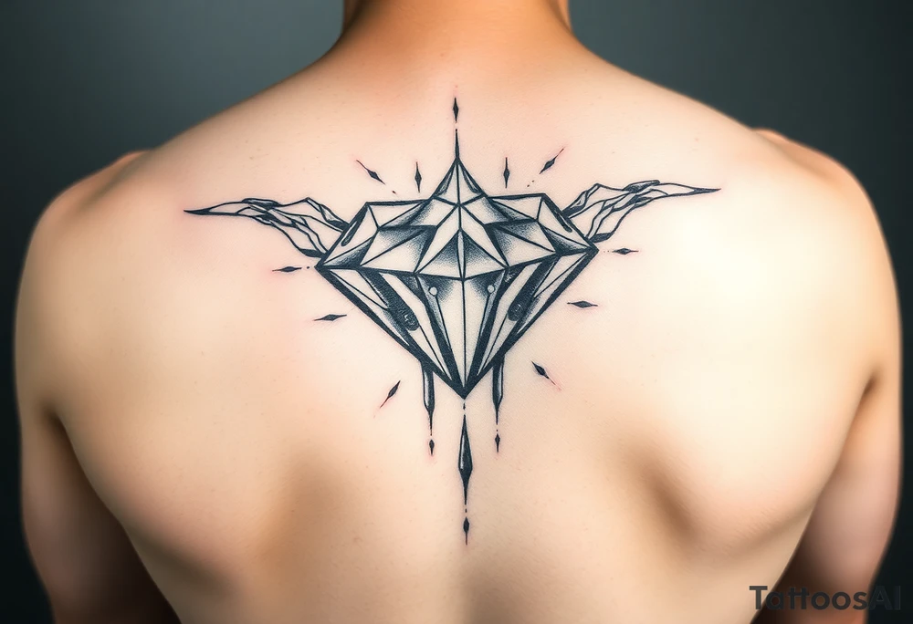 Melting diamond tattoo idea