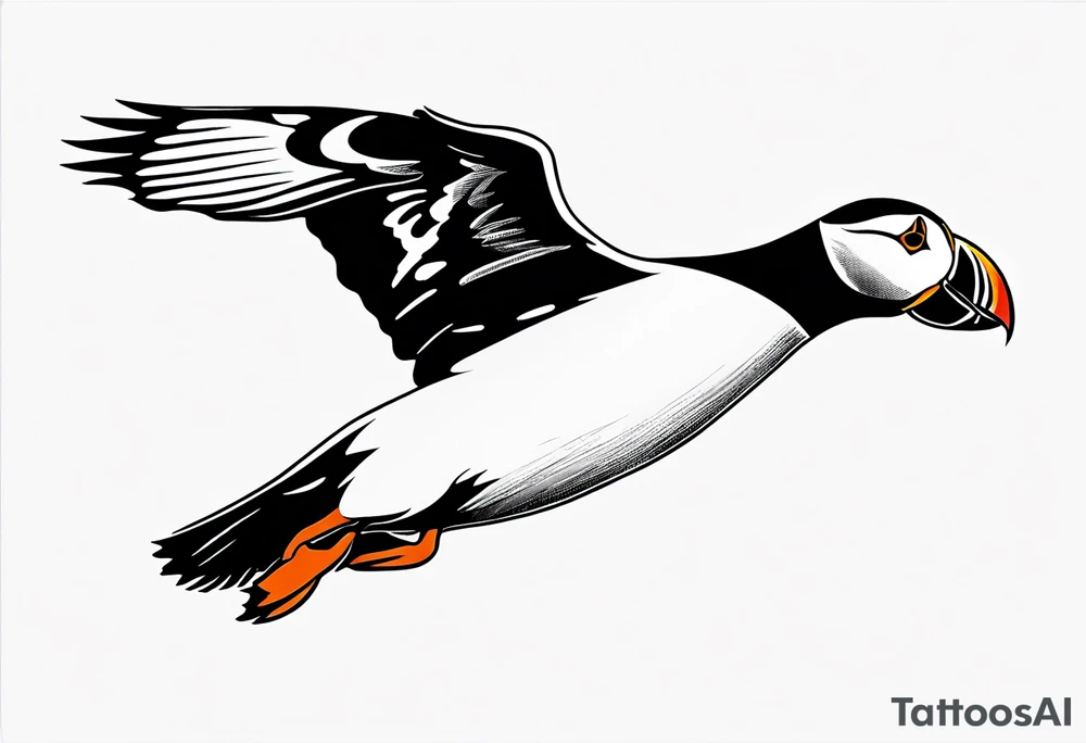 a flying puffin without background - forarm Tattoo tattoo idea a flying puffin without background - forarm Tattoo tattoo idea