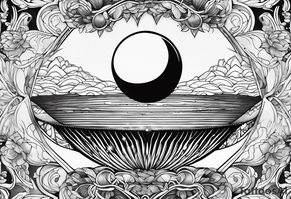 gemstone water droplet tattoo idea
