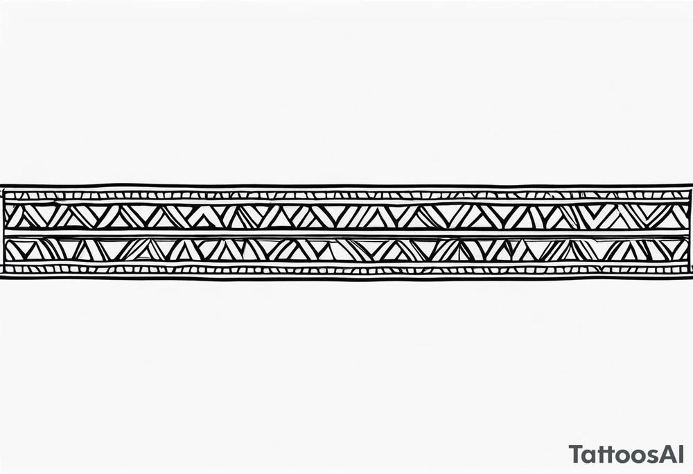 armband tattoo, masculine, narrow, horizontal with rope pattern tattoo idea